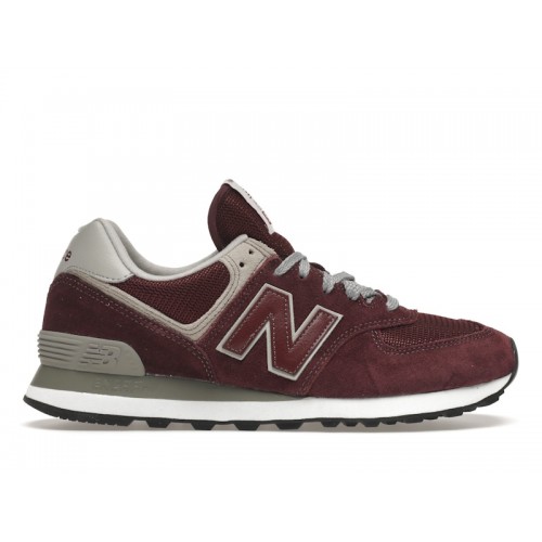 Кроссы New Balance 574 Burgundy - мужская сетка размеров