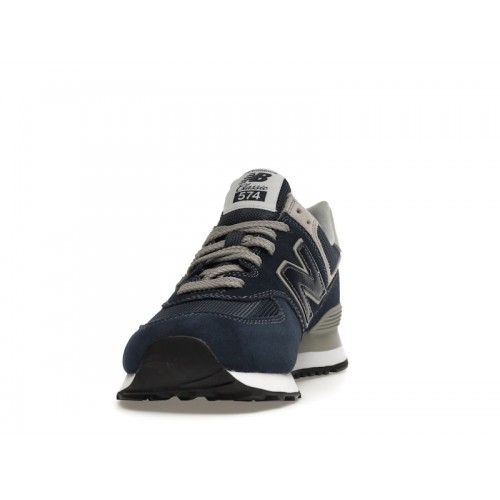 Кроссы New Balance 574 Classic Navy - мужская сетка размеров