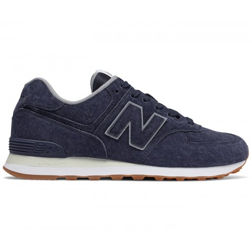 Кроссы New Balance 574 Navy Blue Gum - мужская сетка размеров