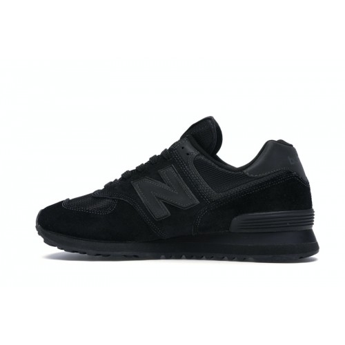 Кроссы New Balance 574 Triple Black - мужская сетка размеров