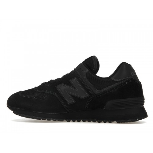 Кроссы New Balance 574 Triple Black - мужская сетка размеров