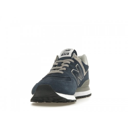 Кроссы New Balance 574 Navy White - мужская сетка размеров