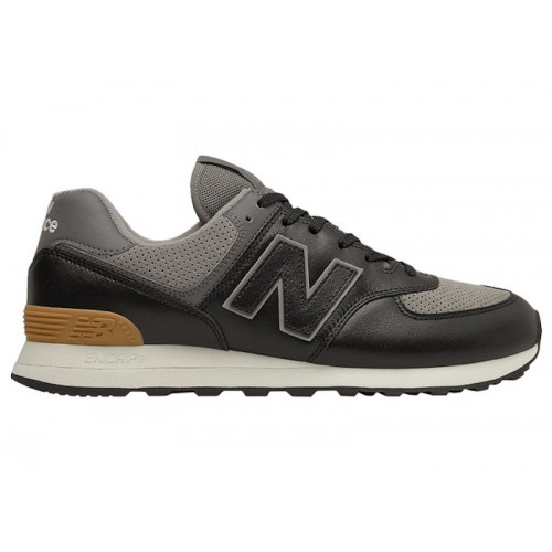 Кроссы New Balance 574 Black Castlerock - мужская сетка размеров