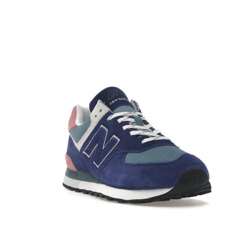 Кроссы New Balance 574 Navy Natural Pink - мужская сетка размеров