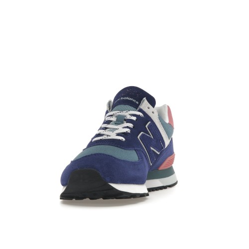 Кроссы New Balance 574 Navy Natural Pink - мужская сетка размеров