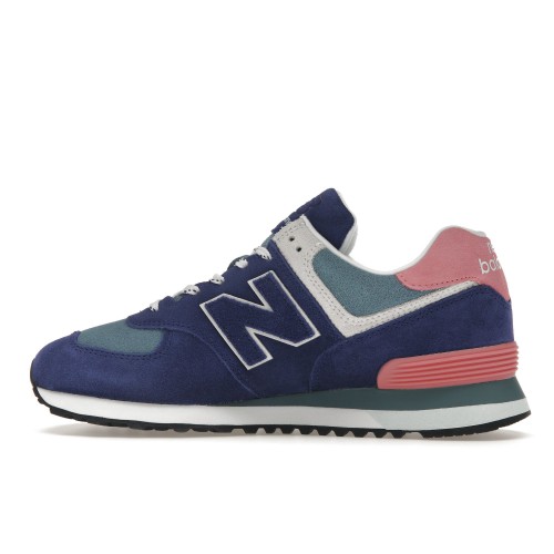 Кроссы New Balance 574 Navy Natural Pink - мужская сетка размеров