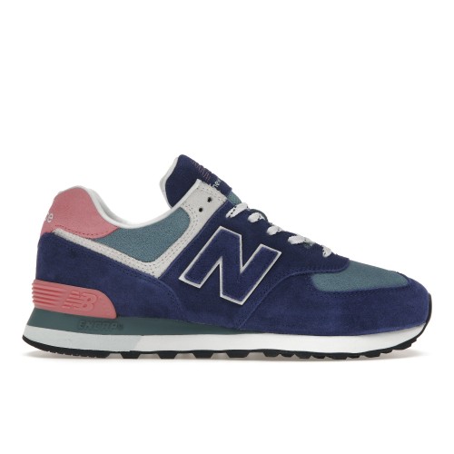 Кроссы New Balance 574 Navy Natural Pink - мужская сетка размеров