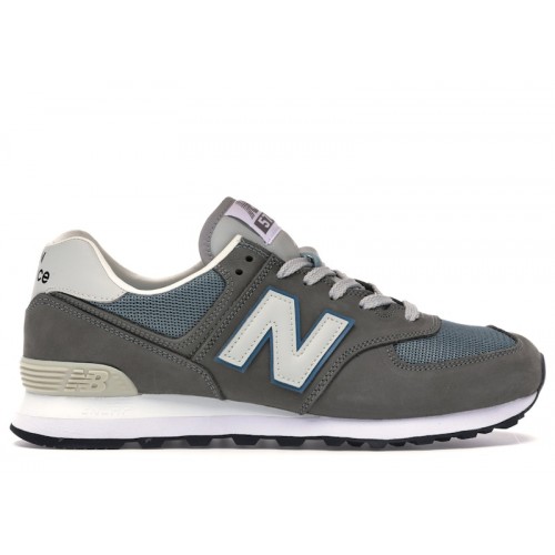 Кроссы New Balance 574 Grey Day Steel Blue - мужская сетка размеров