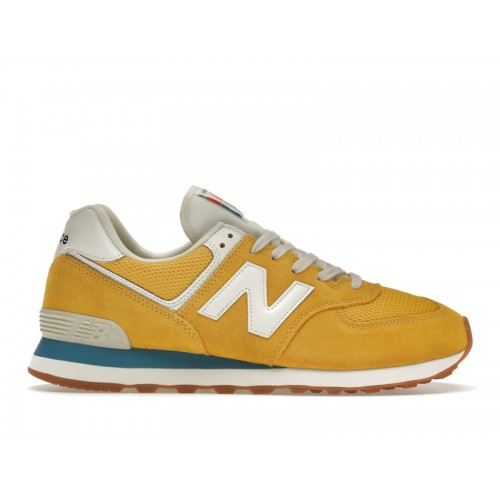 Кроссы New Balance 574 Varsity Gold - мужская сетка размеров