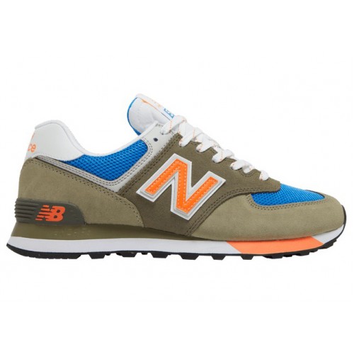 Кроссы New Balance 574v2 Grey Orange - мужская сетка размеров