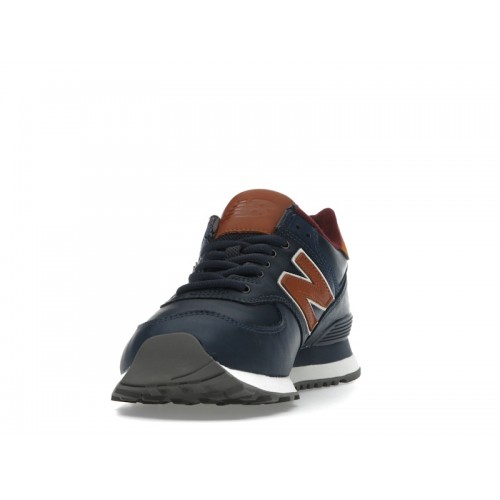 New Balance 574 Natural Indigo Saddle Brown - мужская сетка размеров