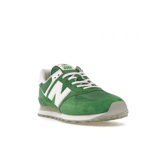 Кроссы New Balance 574 Green White - мужская сетка размеров