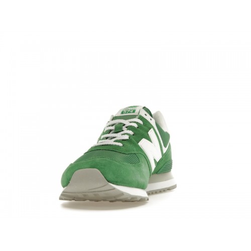 Кроссы New Balance 574 Green White - мужская сетка размеров