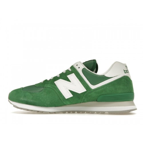 Кроссы New Balance 574 Green White - мужская сетка размеров