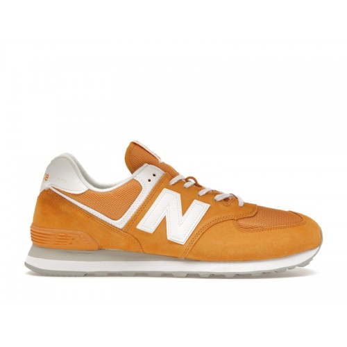 Кроссы New Balance 574 Yellow White - мужская сетка размеров