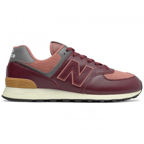 Кроссы New Balance 574 Burgundy Grey - мужская сетка размеров