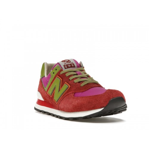 Кроссы New Balance 574 Stray Rats Red - мужская сетка размеров