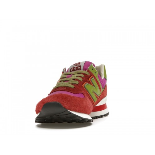 Кроссы New Balance 574 Stray Rats Red - мужская сетка размеров