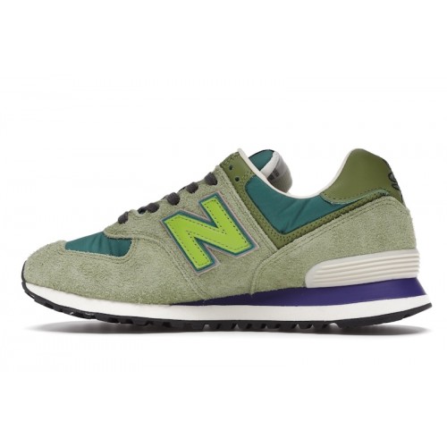 Кроссы New Balance 574 Stray Rats Green - мужская сетка размеров