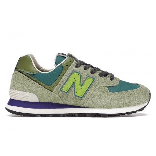 Кроссы New Balance 574 Stray Rats Green - мужская сетка размеров