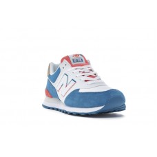 Кроссовки New Balance 574 White Blue Red