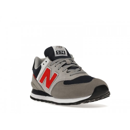 Кроссы New Balance 574 Grey - мужская сетка размеров