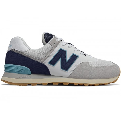 Кроссы New Balance 574 Core Plus Rain Cloud Blue - мужская сетка размеров