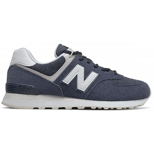 Кроссы New Balance 574 Fleece Navy - мужская сетка размеров