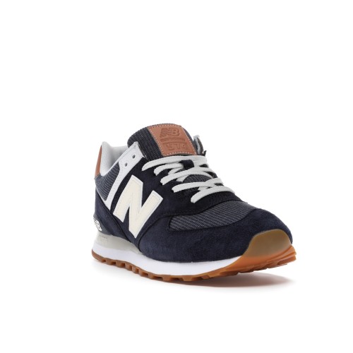 Кроссы New Balance 574 Natural Indigo Faded Mahogany - мужская сетка размеров