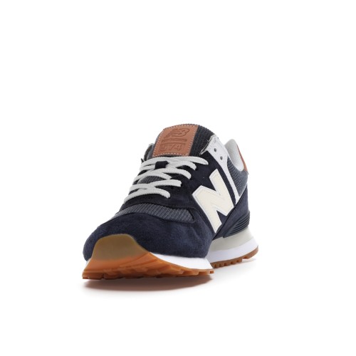 Кроссы New Balance 574 Natural Indigo Faded Mahogany - мужская сетка размеров