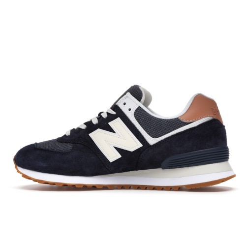 Кроссы New Balance 574 Natural Indigo Faded Mahogany - мужская сетка размеров