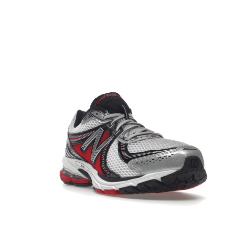 Кроссы New Balance 860v2 White Silver Red - мужская сетка размеров