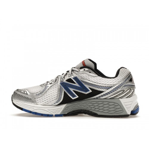 Кроссы New Balance 860v2 White Team Royal Silver - мужская сетка размеров