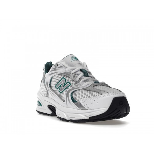 Кроссы New Balance 530 White Silver Green - мужская сетка размеров