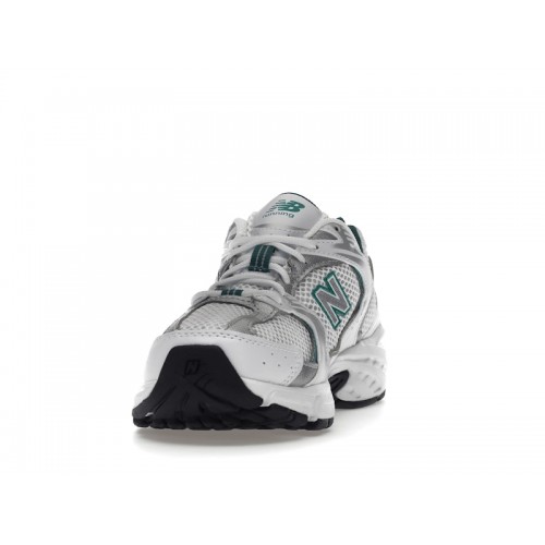 Кроссы New Balance 530 White Silver Green - мужская сетка размеров