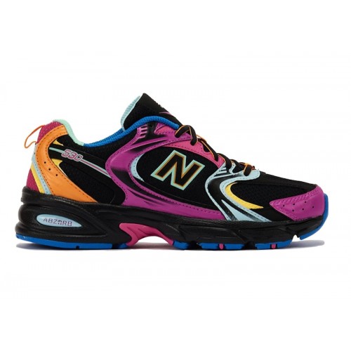 Кроссы New Balance 530 Black Multi-Color - мужская сетка размеров