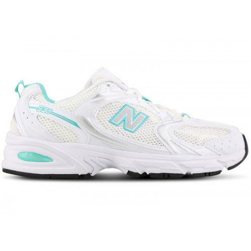 Кроссы New Balance 530 White Teal (W) - женская сетка размеров
