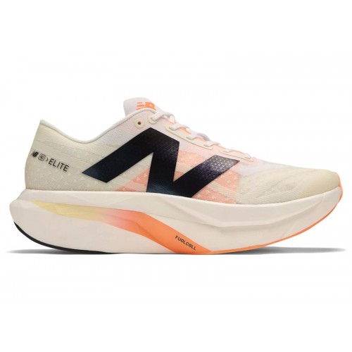 Кроссы New Balance FuelCell SuperComp Elite v4 White Angora Hot Mango - мужская сетка размеров