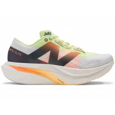 Кроссовки New Balance FuelCell SuperComp Elite v4 White Bleached Lime Glo Hot Mango