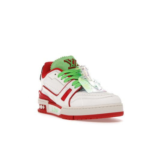 Кроссы Louis Vuitton Trainer Neon Red - мужская сетка размеров