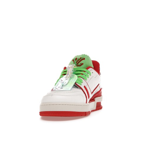 Кроссы Louis Vuitton Trainer Neon Red - мужская сетка размеров