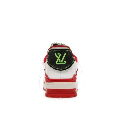 Кроссы Louis Vuitton Trainer Neon Red - мужская сетка размеров