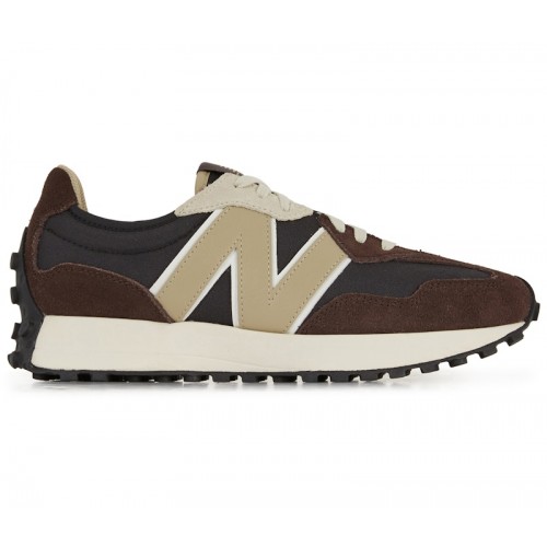 Кроссы New Balance 327 Brown Noir Beige - мужская сетка размеров