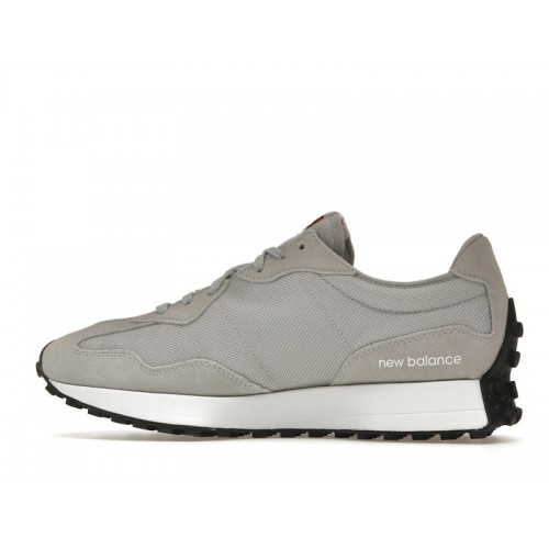 Кроссы New Balance 327 Rain Cloud White Red - мужская сетка размеров