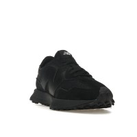 New Balance 327 Black White Tongue Logo