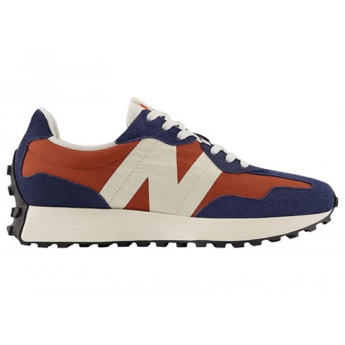 Кроссы New Balance 327 Brown Black White - мужская сетка размеров