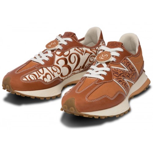 Кроссы New Balance 327 Franck Muller Brown - мужская сетка размеров