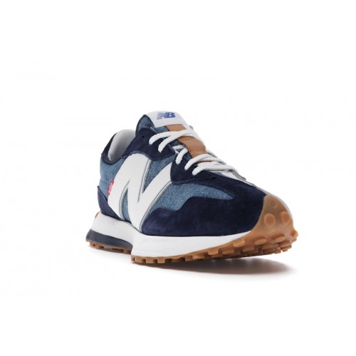 Кроссы New Balance 327 Levis Navy - мужская сетка размеров