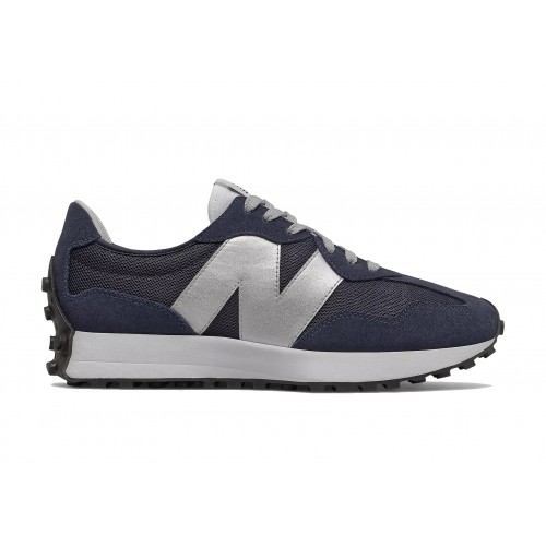 Кроссы New Balance 327 Navy Silver - мужская сетка размеров