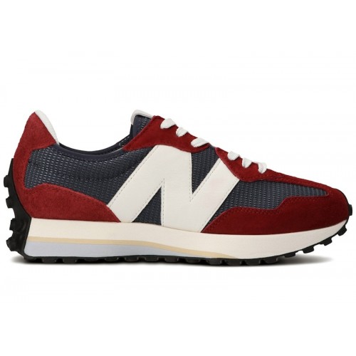 Кроссы New Balance 327 Navy Blue Red White - мужская сетка размеров
